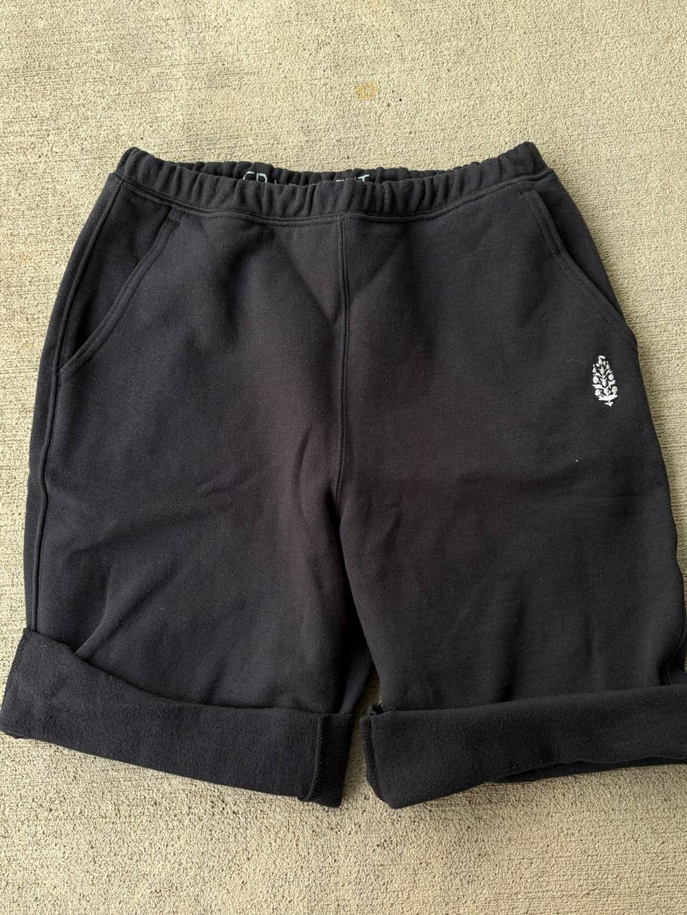 Free People FP Movement black athletic sweat shorts comfy lounge bottoms NWOT